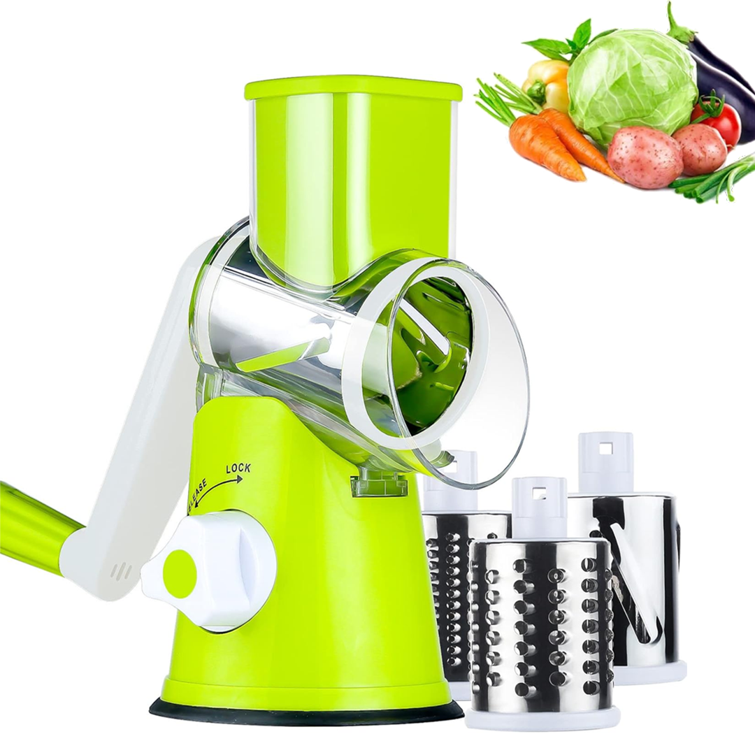 3 in 1 Rotary Cheese Grater Vegetable Slicer