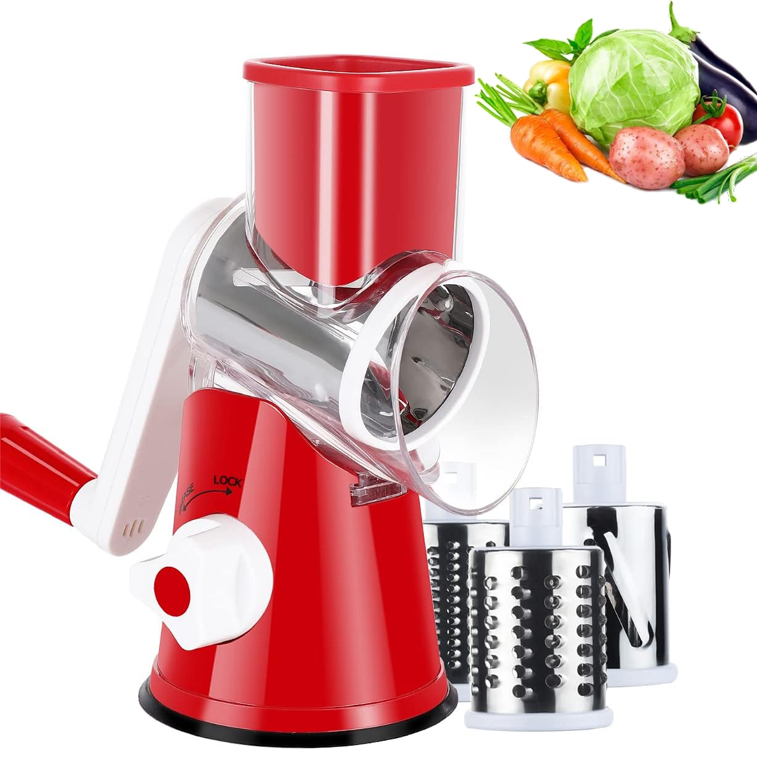 3 in 1 Rotary Cheese Grater Vegetable Slicer