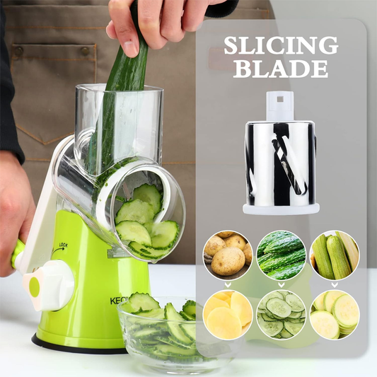3 in 1 Rotary Cheese Grater Vegetable Slicer