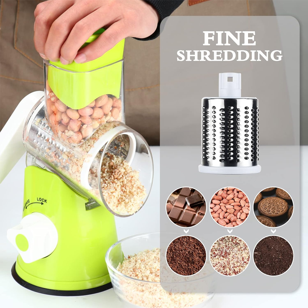 3 in 1 Rotary Cheese Grater Vegetable Slicer