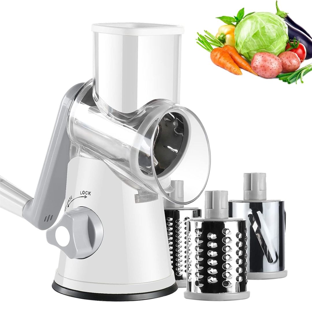 3 in 1 Rotary Cheese Grater Vegetable Slicer