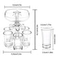 Party Drink Dispenser with 6 Shot Glasses - Acrylic Set