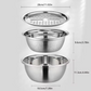 Multifunctional Stainless Steel Basin Set Mixing Bowl Set Grater Bowl 3 In 1